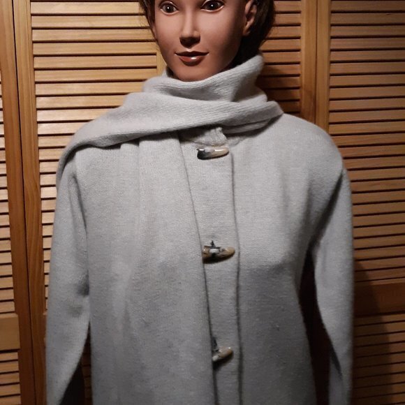Ralph Lauren Sweater Coat with attached Scarf - Picture 1 of 6